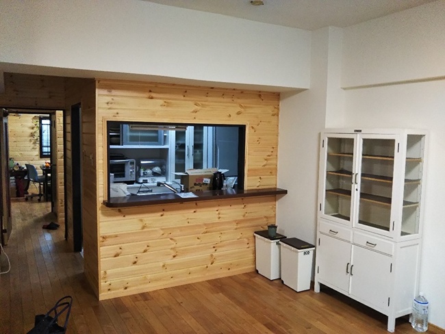 S邸リビング壁リフォーム工事